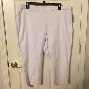 Laura Scott Women’s White 2X Capris